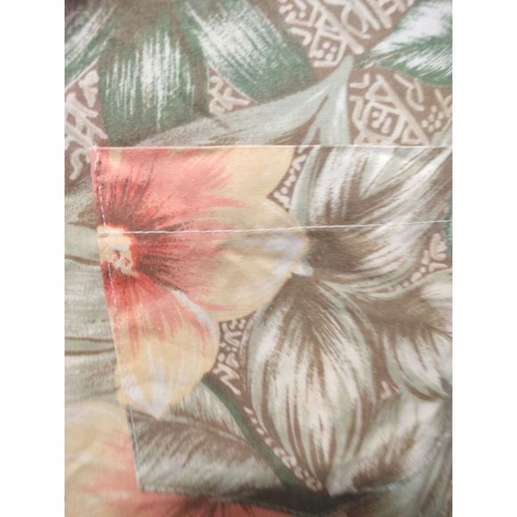 Season Ticket Single Pocket Button Front Floral Print Shirt Women's Size XXL - Picture 3 of 5